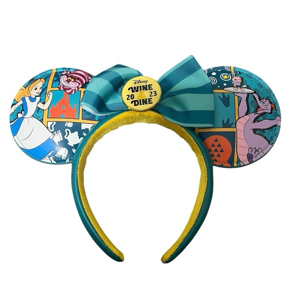 Disney World Minnie Mouse Ears Blue Wine & Dine 2023‎ Rundisney
